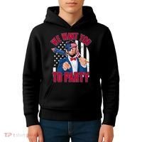 Abraham Lincoln We Want You To Party Kids Hoodie thumb 4