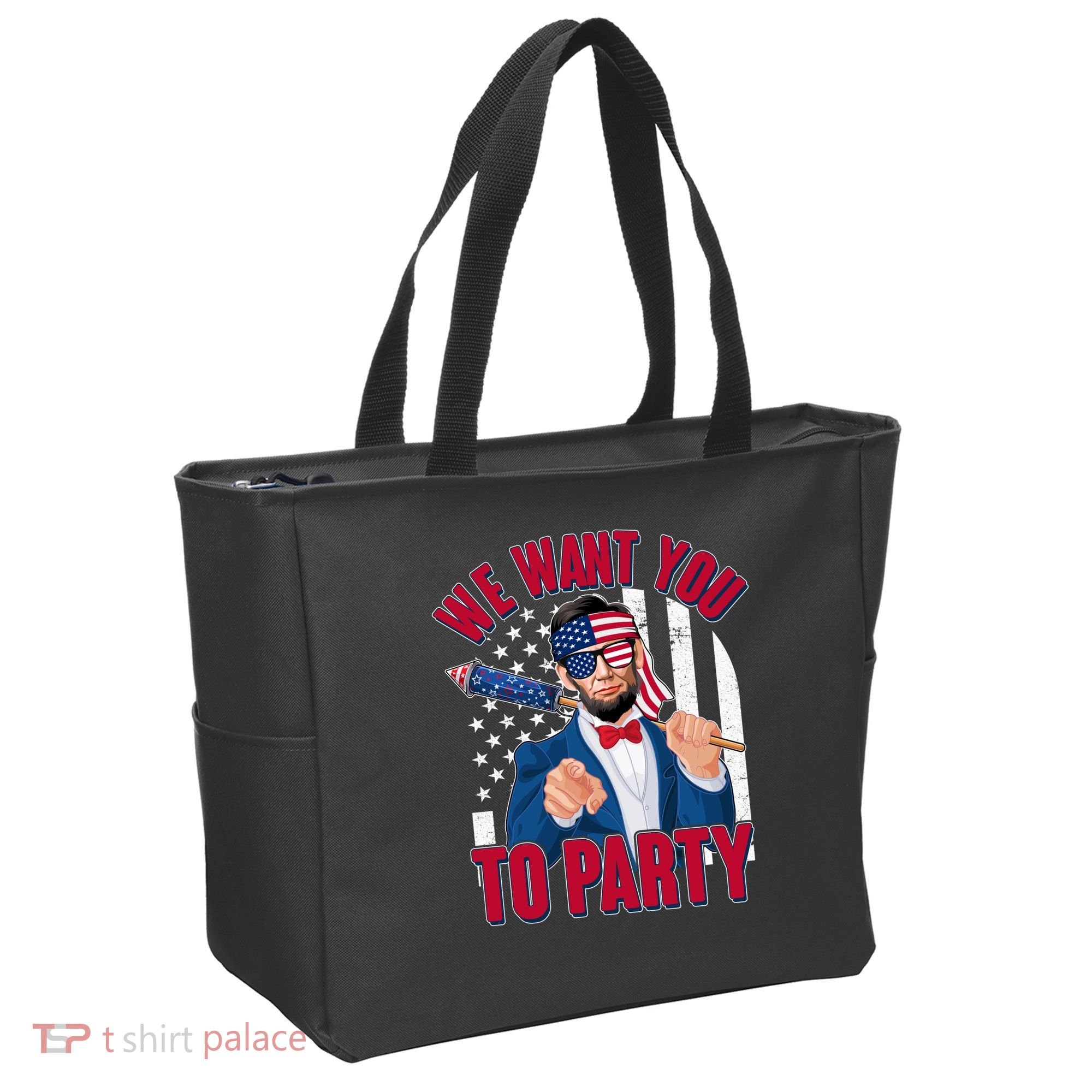 Abraham Lincoln We Want You To Party Tote Bag