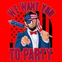 Abraham Lincoln We Want You To Party Santa Hat thumb 1