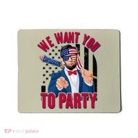 Abraham Lincoln We Want You To Party Mousepad thumb 0