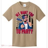 Abraham Lincoln We Want You To Party Kids T-Shirt thumb 0