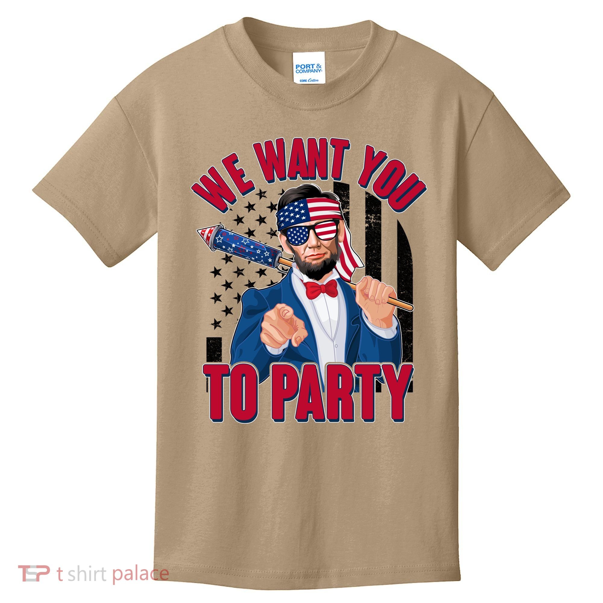 Abraham Lincoln We Want You To Party Kids T-Shirt