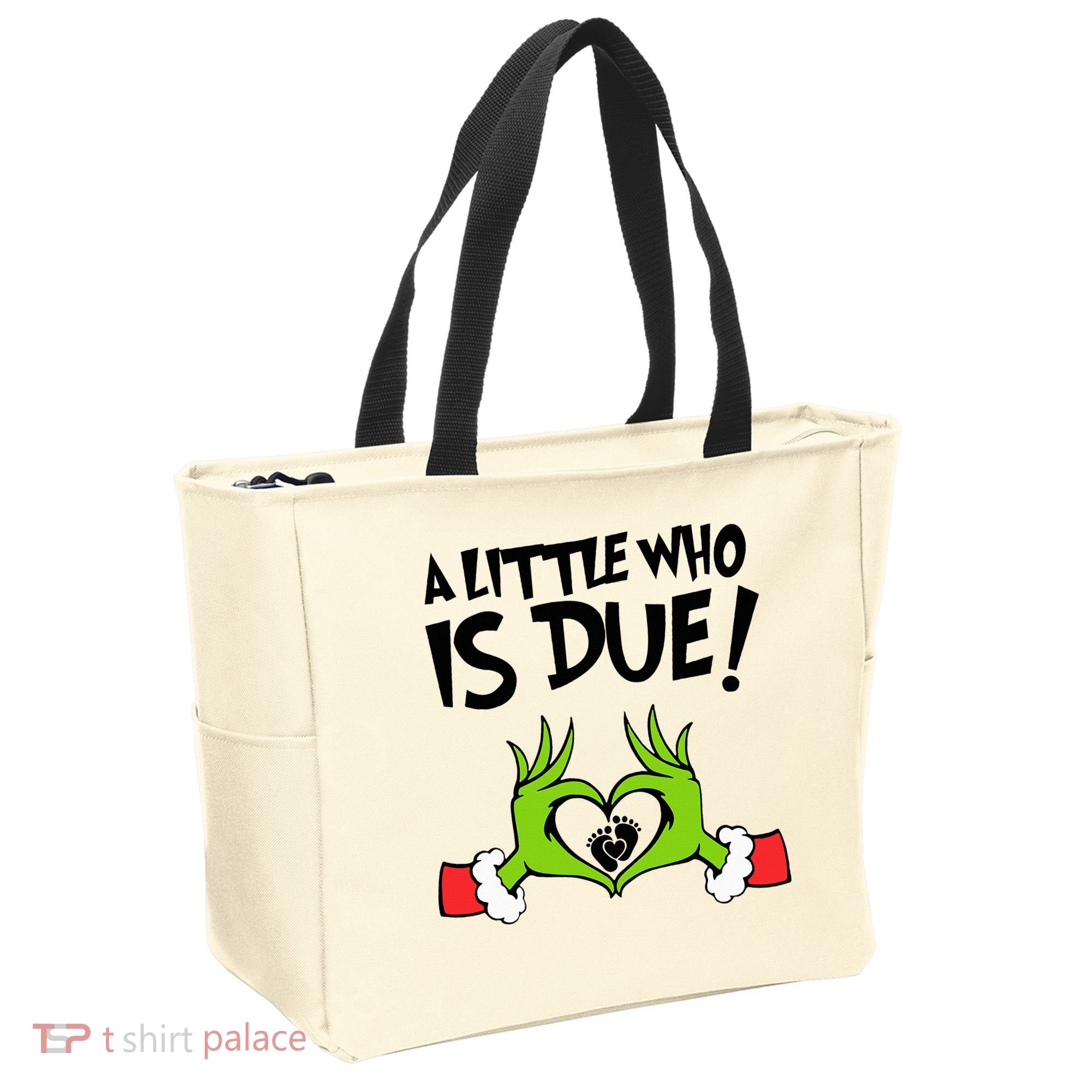 A Little Who Is Due Christmas Pregnancy Tote Bag