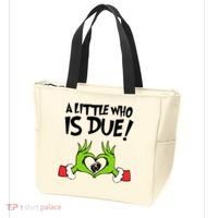 A Little Who Is Due Christmas Pregnancy Tote Bag thumb 3