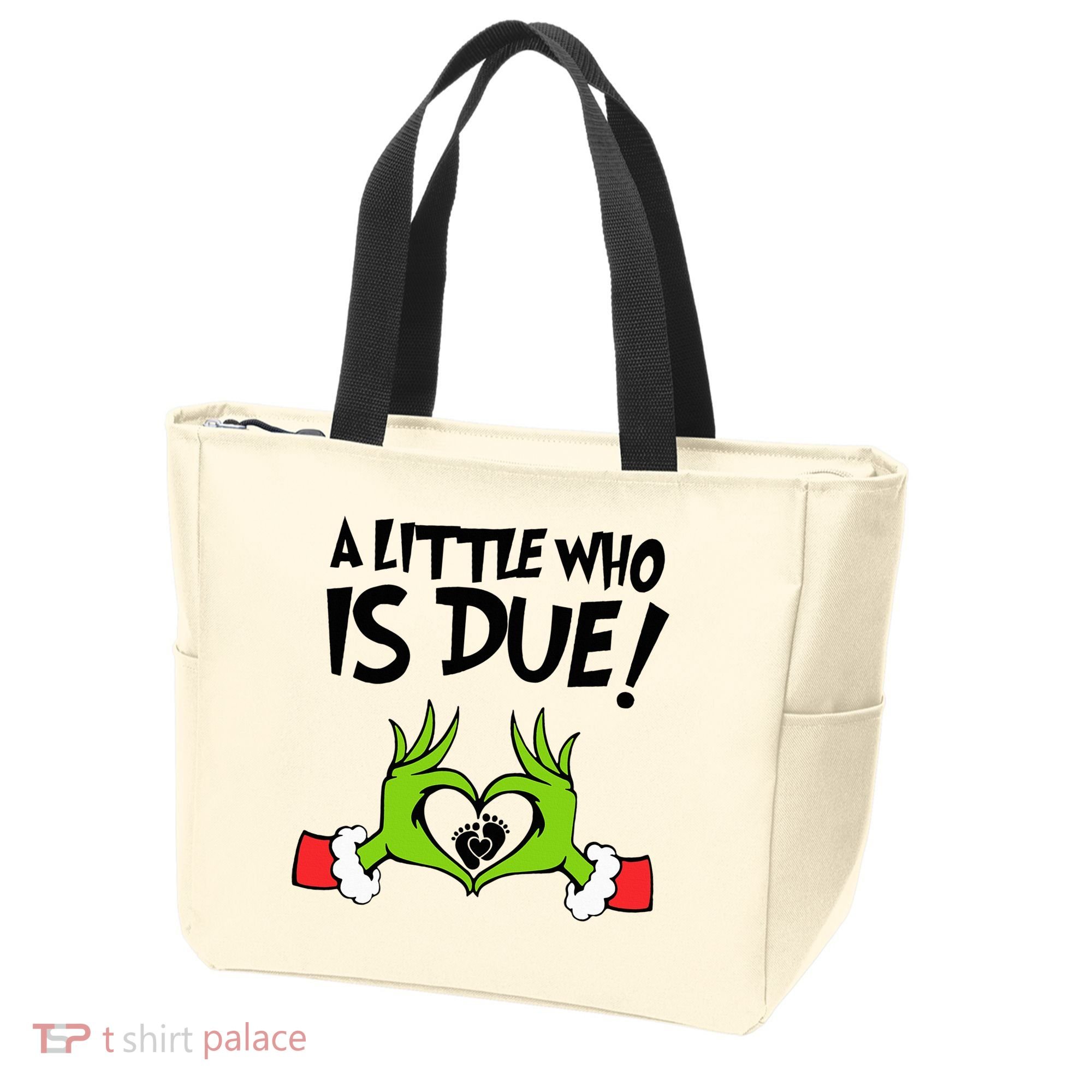 A Little Who Is Due Christmas Pregnancy Tote Bag