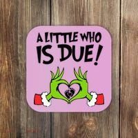 A Little Who Is Due Christmas Pregnancy Coaster thumb 0