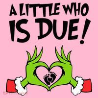 A Little Who Is Due Christmas Pregnancy Coaster thumb 2