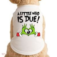 A Little Who Is Due Christmas Pregnancy Doggie Tank thumb 0