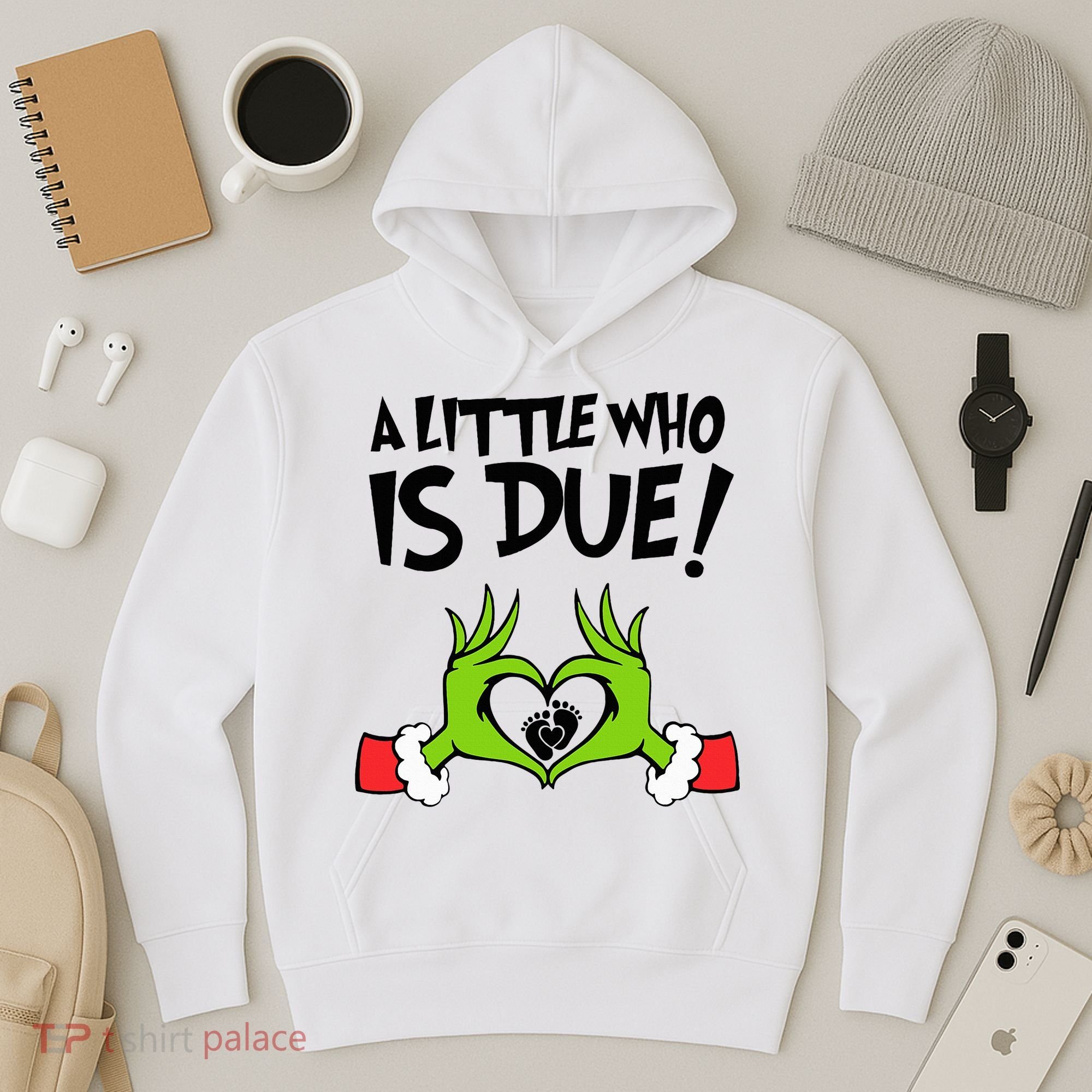 A Little Who Is Due Christmas Pregnancy Hoodie