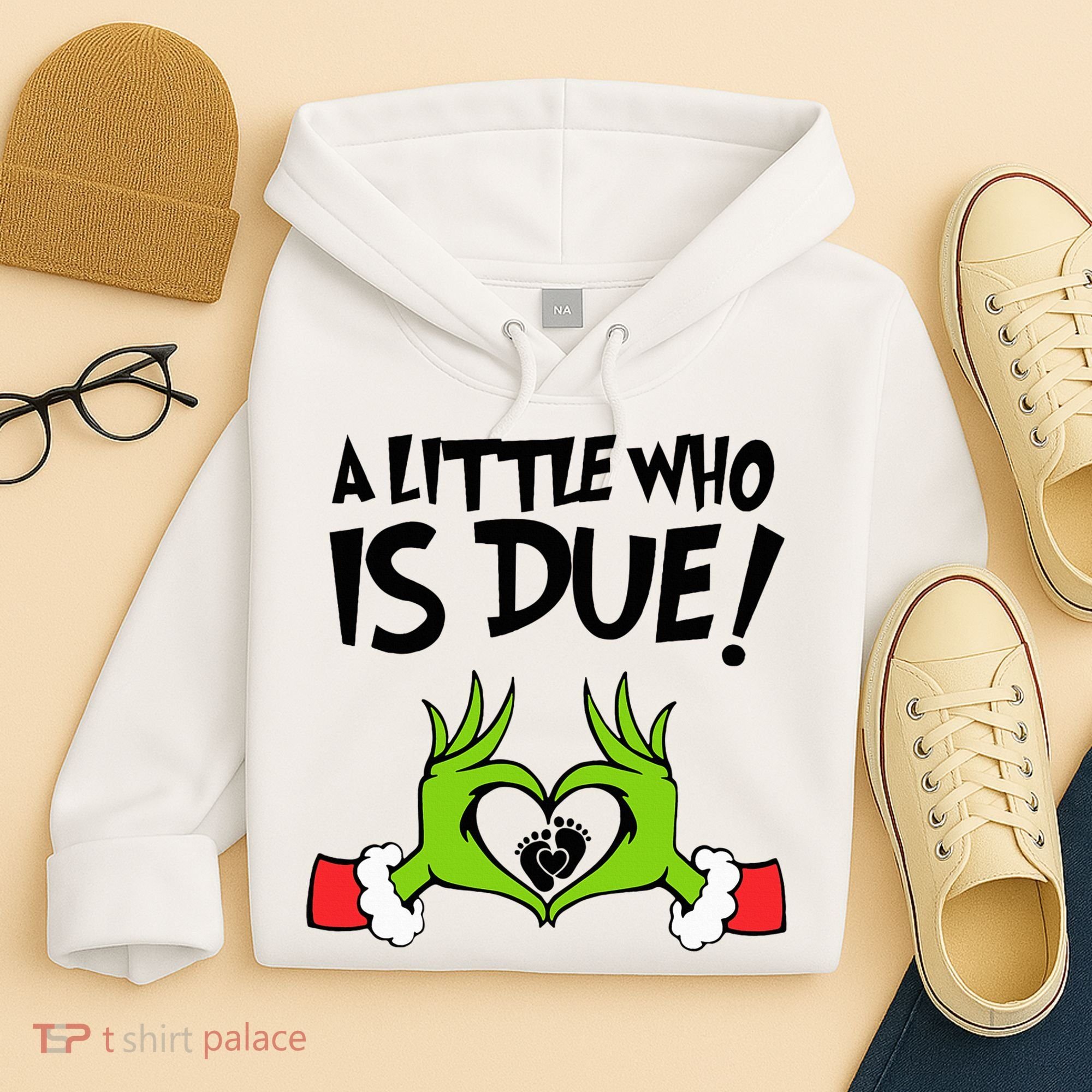 A Little Who Is Due Christmas Pregnancy Hoodie