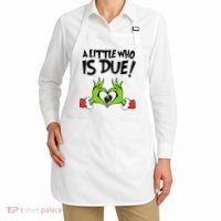 A Little Who Is Due Christmas Pregnancy Apron thumb 2