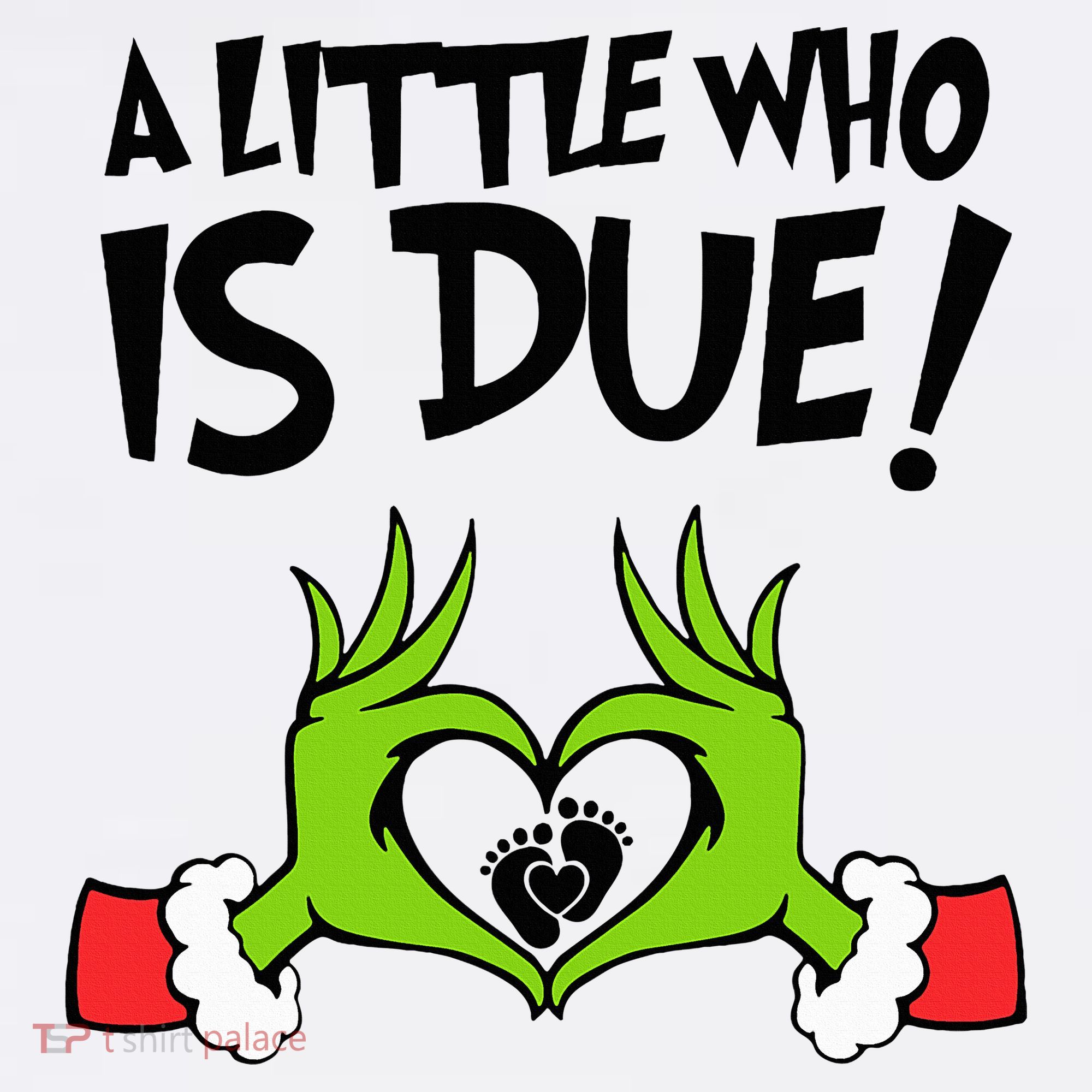 A Little Who Is Due Christmas Pregnancy Apron