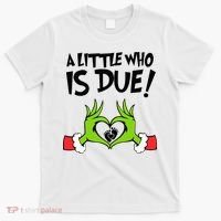 A Little Who Is Due Christmas Pregnancy T-Shirt thumb 0