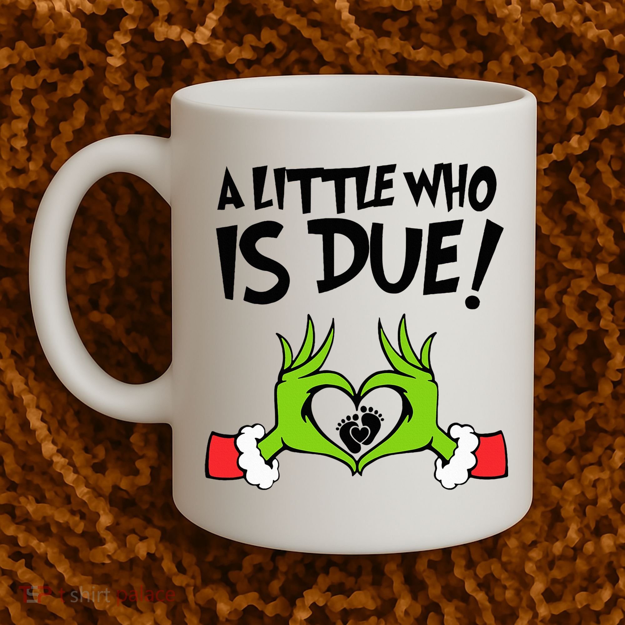 A Little Who Is Due Christmas Pregnancy Coffee Mug