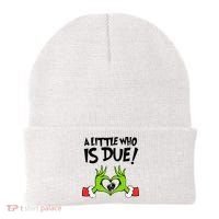A Little Who Is Due Christmas Pregnancy Beanie thumb 0