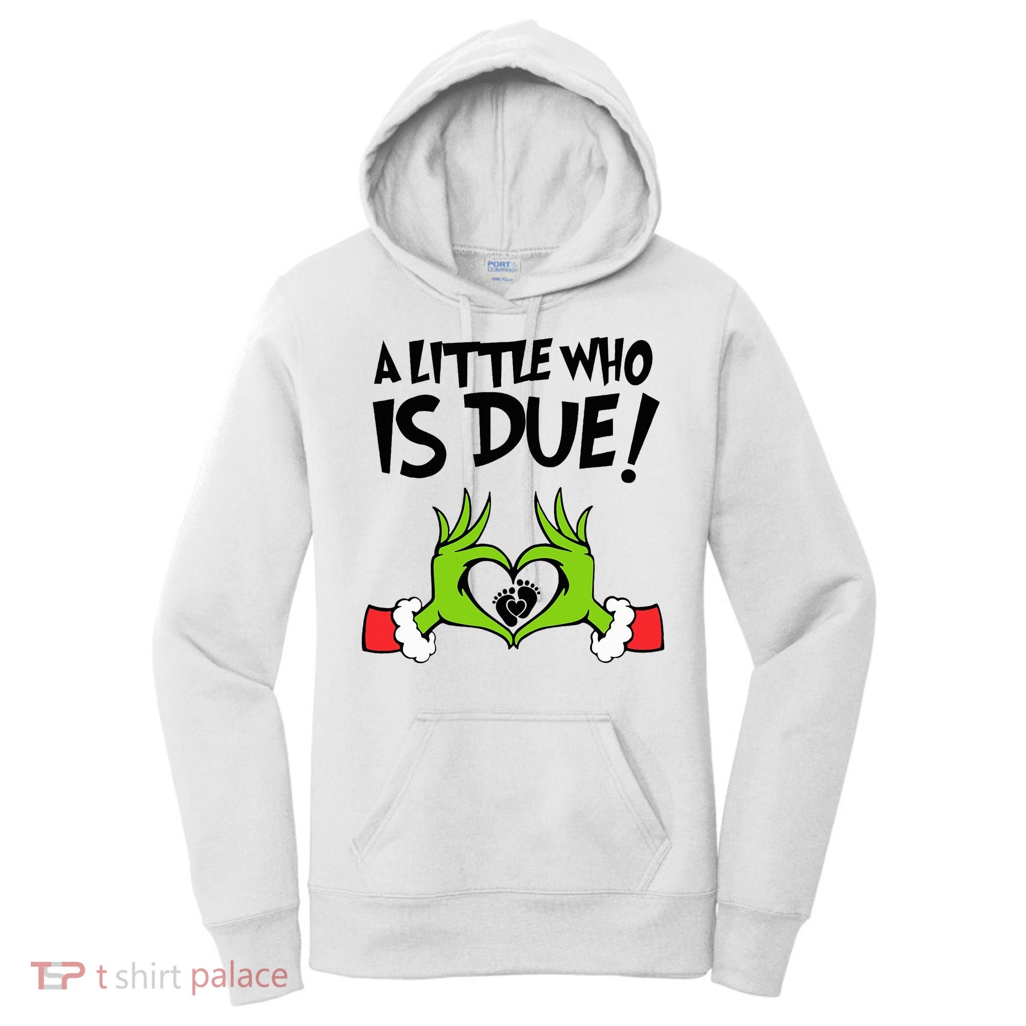 A Little Who Is Due Christmas Pregnancy Women's Hoodie