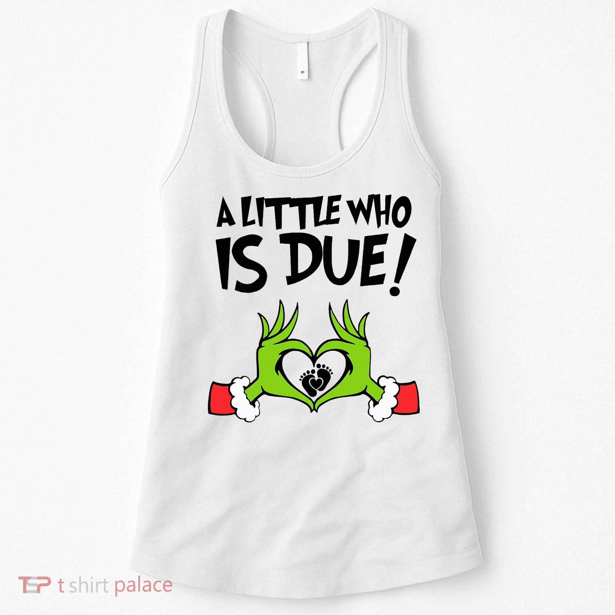 A Little Who Is Due Christmas Pregnancy Women's Tank Top