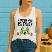 A Little Who Is Due Christmas Pregnancy Women's Tank Top thumb 2