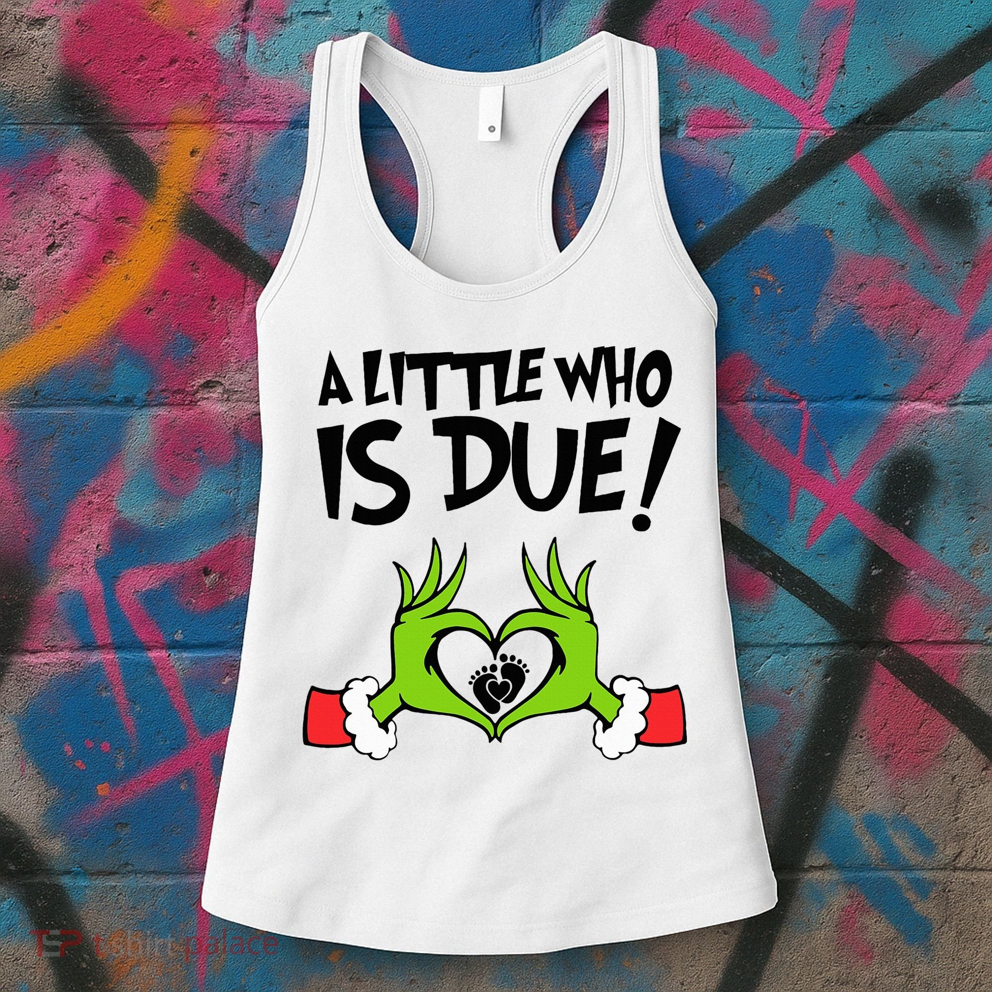 A Little Who Is Due Christmas Pregnancy Women's Tank Top