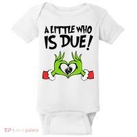 A Little Who Is Due Christmas Pregnancy Baby Bodysuit thumb 0