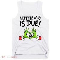 A Little Who Is Due Christmas Pregnancy Tank Top thumb 0