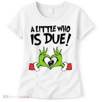 A Little Who Is Due Christmas Pregnancy Women's T-Shirt thumb 0