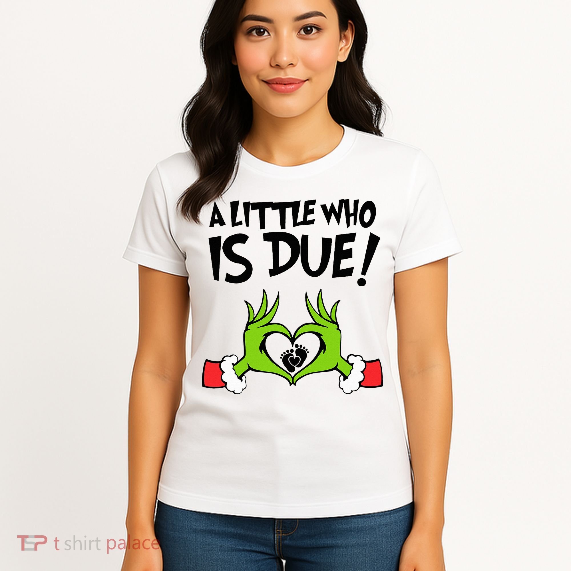 A Little Who Is Due Christmas Pregnancy Women's T-Shirt