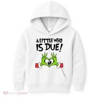 A Little Who Is Due Christmas Pregnancy Kids Hoodie thumb 0