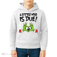 A Little Who Is Due Christmas Pregnancy Kids Hoodie thumb 4