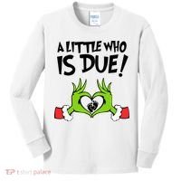 A Little Who Is Due Christmas Pregnancy Kids Long Sleeve Shirt thumb 0
