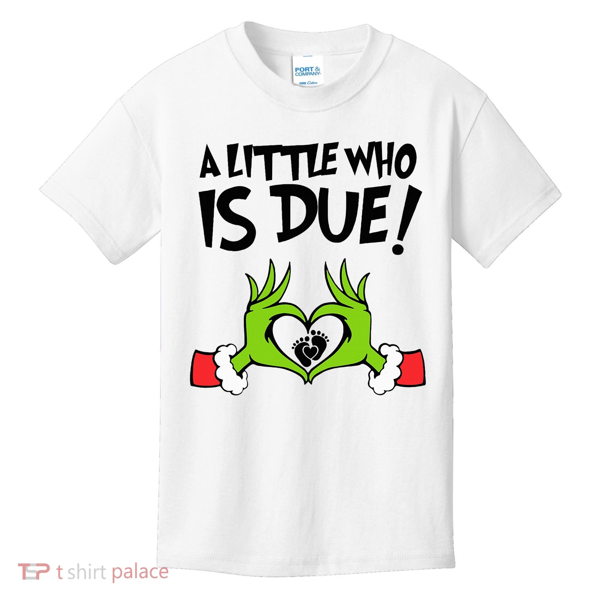 A Little Who Is Due Christmas Pregnancy Kids T-Shirt