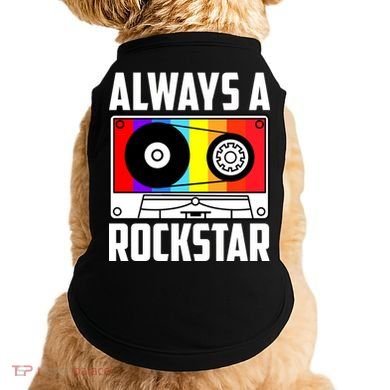 Always A Rockstar Vintage Casette Doggie Tank