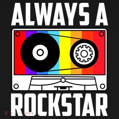 Always A Rockstar Vintage Casette Button