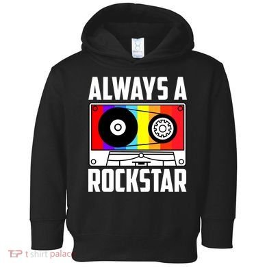 Always A Rockstar Vintage Casette Toddler Hoodie