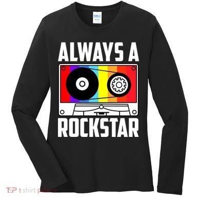 Always A Rockstar Vintage Casette Women's Long Sleeve Shirt