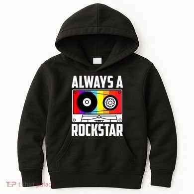 Always A Rockstar Vintage Casette Kids Hoodie