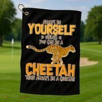 Always Be A Cheetah Golf Towel thumb 1
