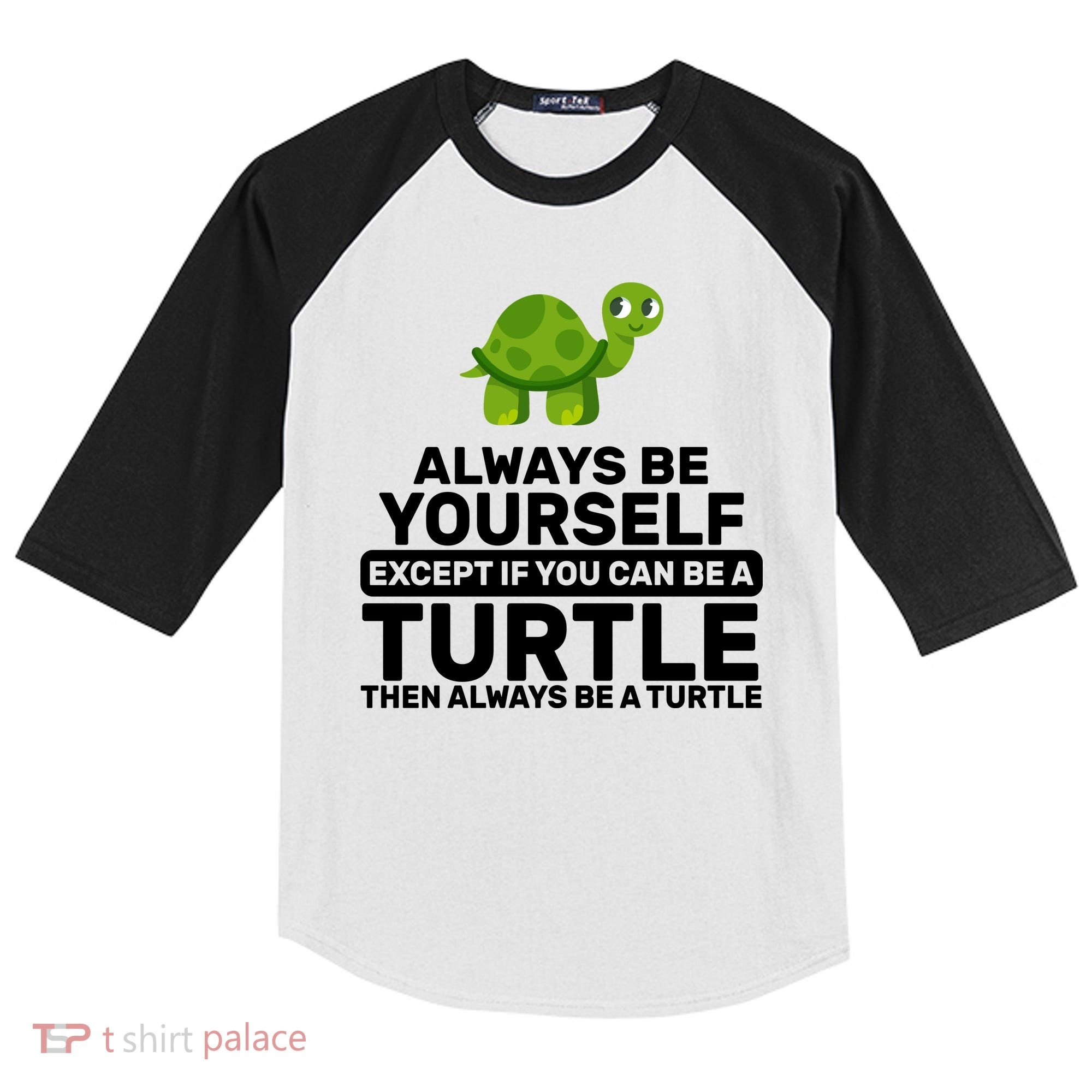 Always Be A Turtle Kids Colorblock Raglan Jersey