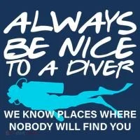 Always Be Nice To A Diver Doggie Tank thumb 4