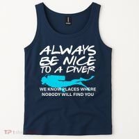 Always Be Nice To A Diver Tank Top thumb 2