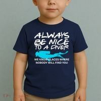 Always Be Nice To A Diver Toddler T-Shirt thumb 2