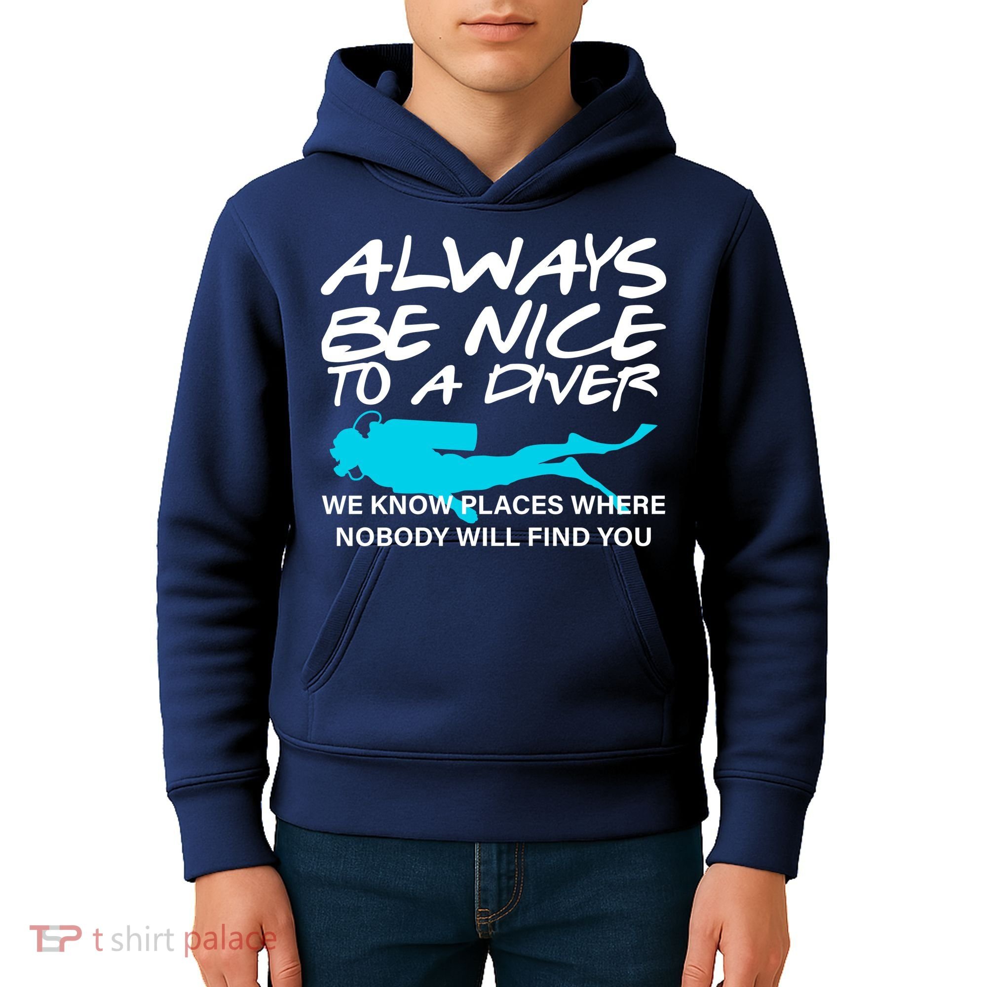 Always Be Nice To A Diver Kids Hoodie
