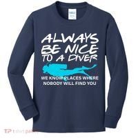 Always Be Nice To A Diver Kids Long Sleeve Shirt thumb 0