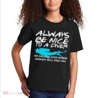 Always Be Nice To A Diver Kids T-Shirt thumb 2