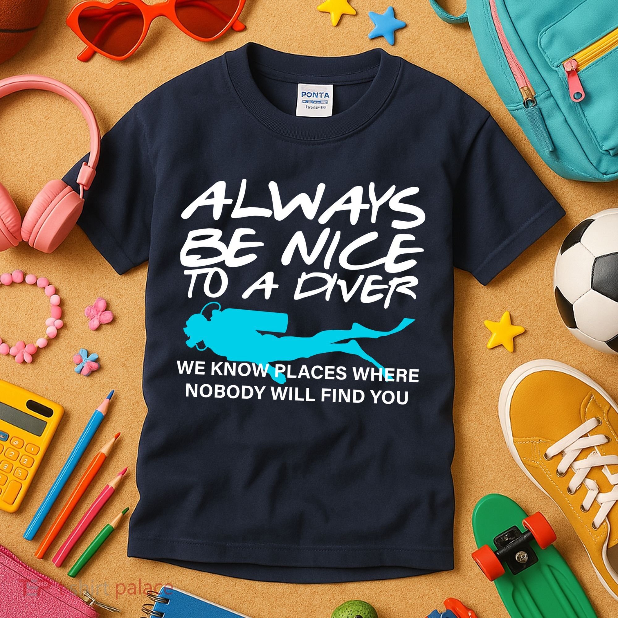 Always Be Nice To A Diver Kids T-Shirt