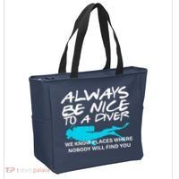 Always Be Nice To A Diver Tote Bag thumb 2
