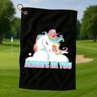 Always Be You Unicorn Golf Towel thumb 1