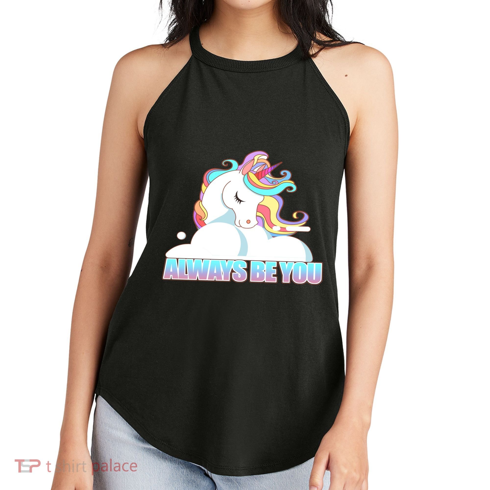 Always Be You Unicorn Women's Perfect Tri Rocker Tank
