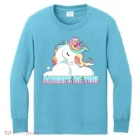 Always Be You Unicorn Kids Long Sleeve Shirt thumb 0