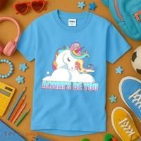 Always Be You Unicorn Kids T-Shirt thumb 3